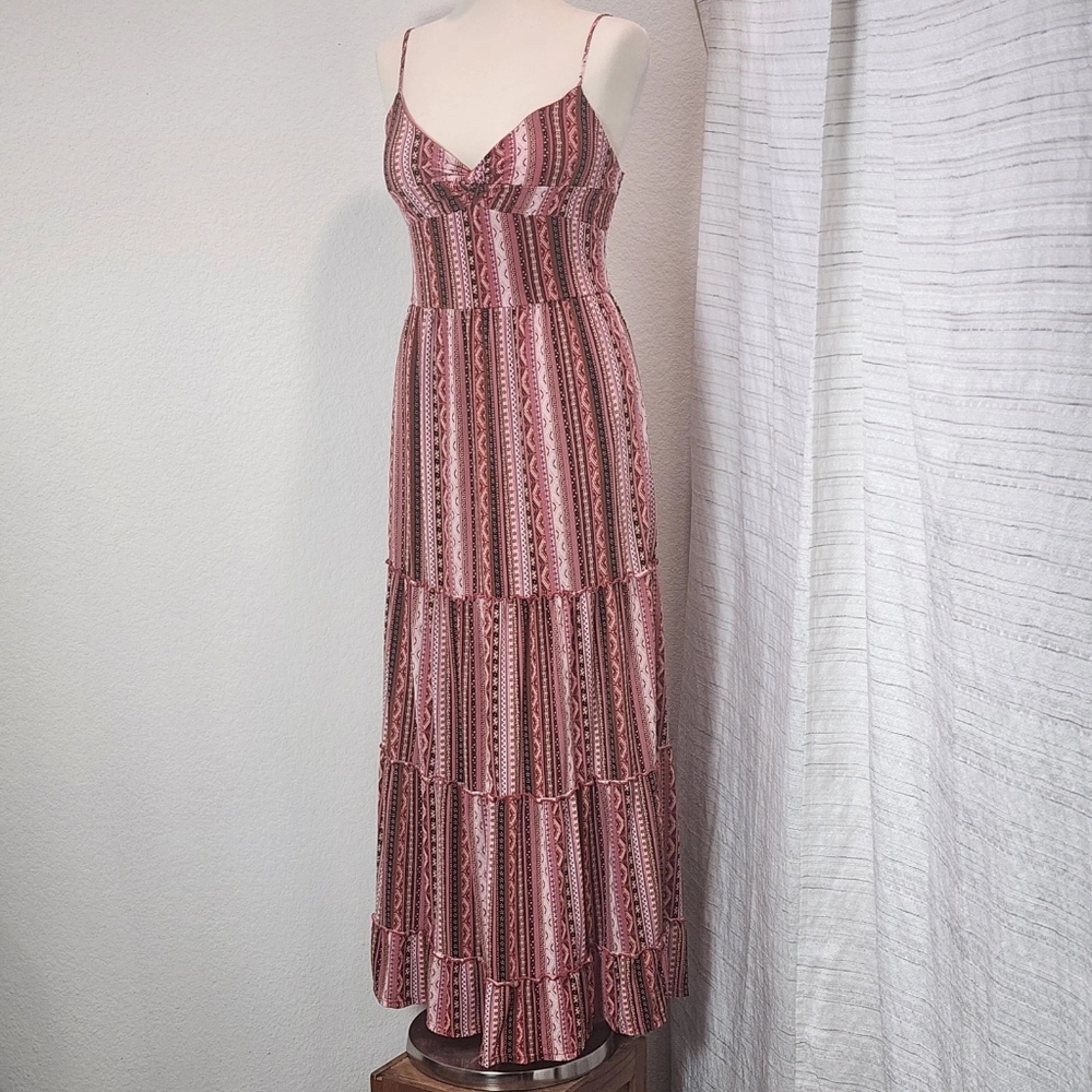 Striped Pink Maxi Dress